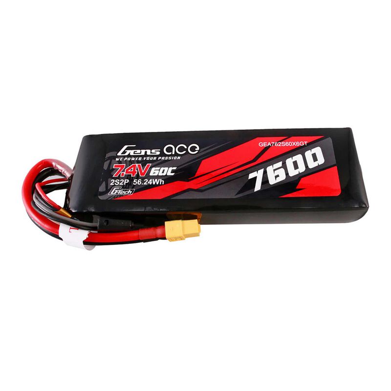7.4V 7600mAh 2S 60C G-Tech Smart LiPo Battery: XT60