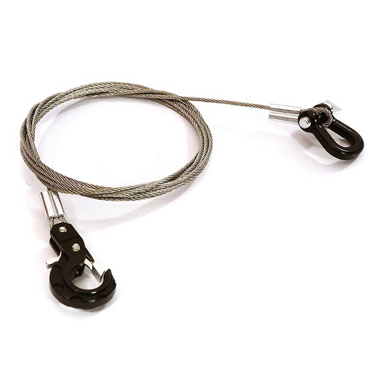 1/10 Steel Tow Cable D-Ring Tow Hook: OffRoad Crawl