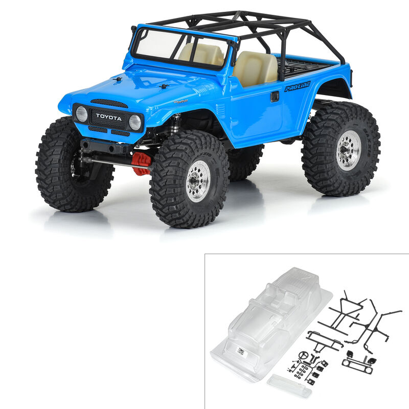 1/10 1979 Toyota Land Cruiser FJ40 Clear Body/Cage 12.3" WB Crawlers