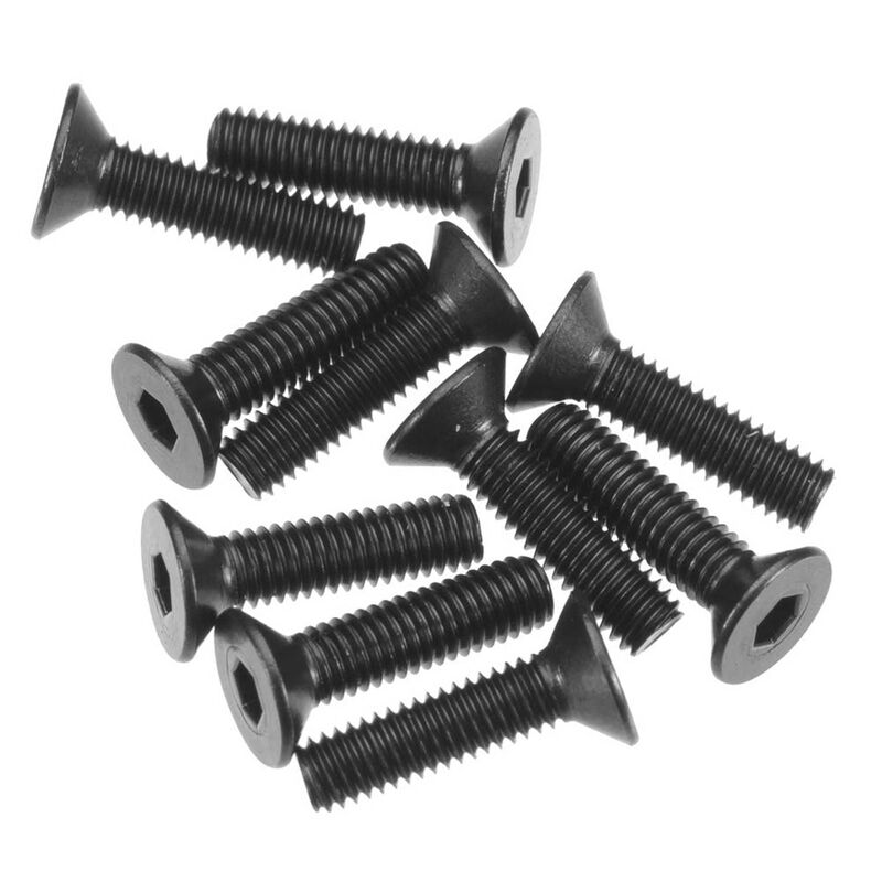 Hex Socket Flat Head M3x12mm Black (10)