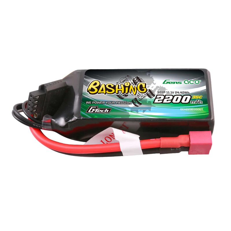 11.1V 2200mAh 3S 35C G-Tech Smart Bashing LiPo Battery: Deans