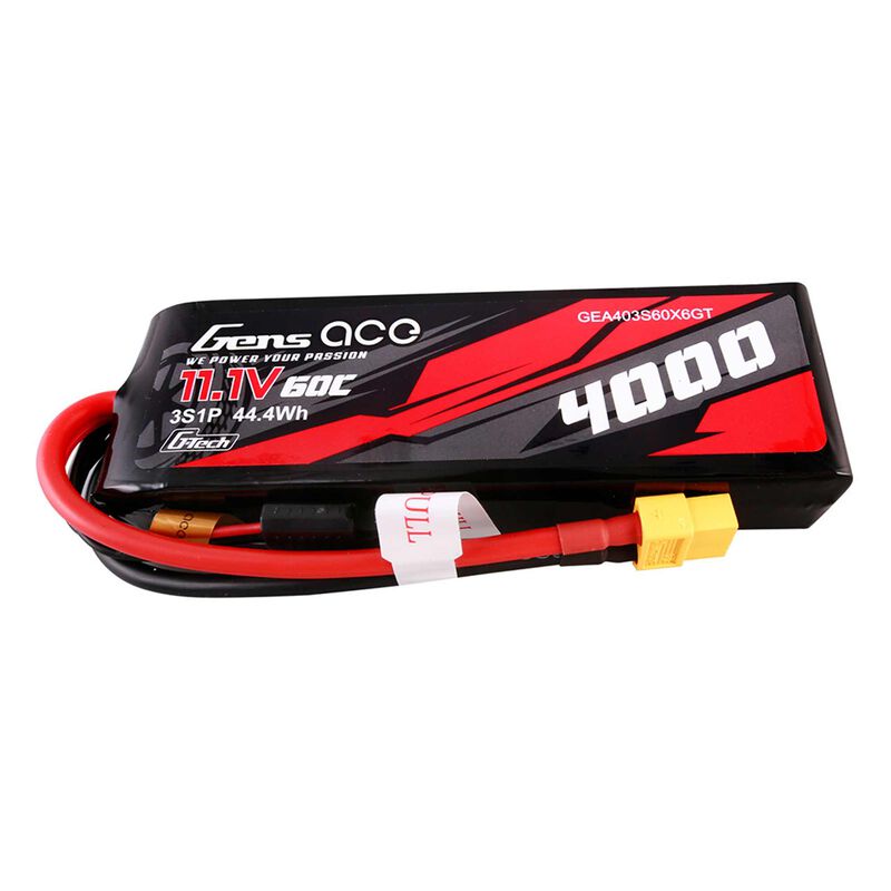 11.1V 4000mAh 3S 60C G-Tech Smart LiPo Battery: XT60