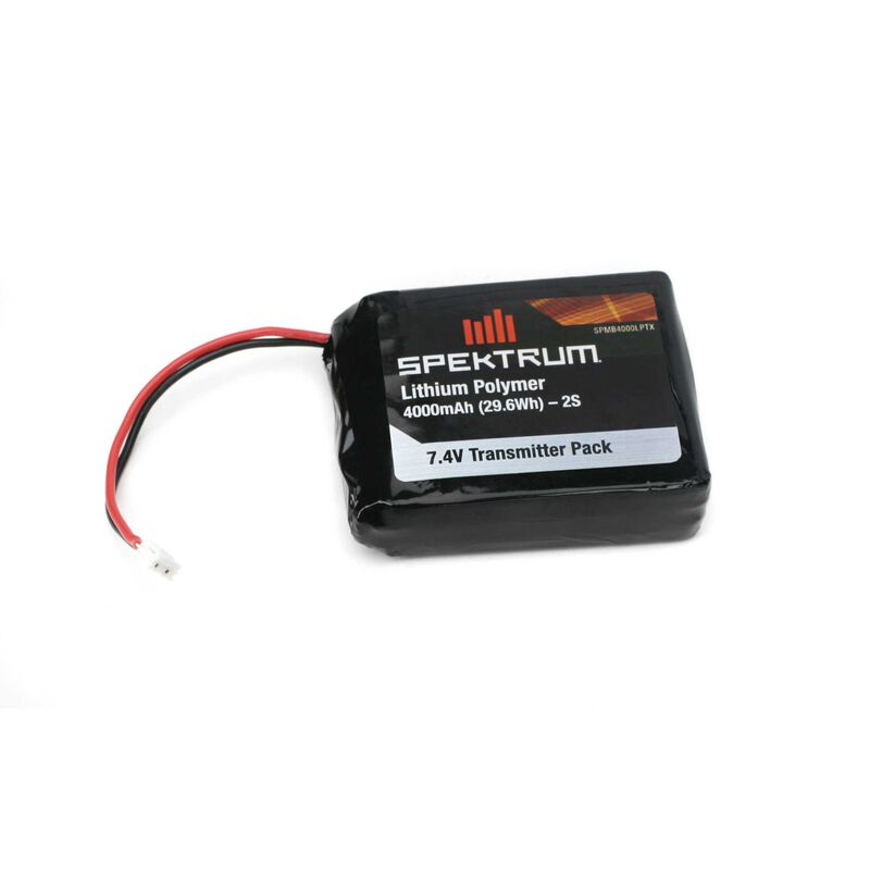 7.4V 4000mAh 2S LiPo Transmitter Battery