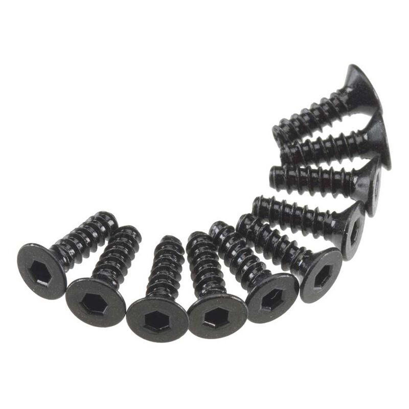 Hex Socket Tap Flat Head M3x10mm Black (10)