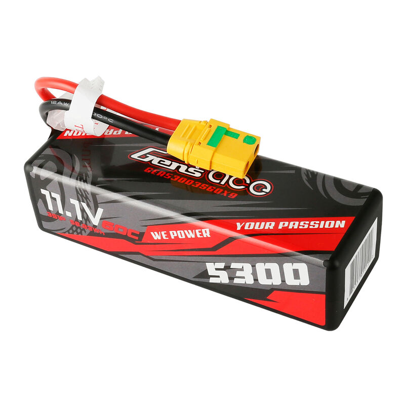 11.1V 5300mAh 3S 60C Hardcase LiPo Battery: XT90