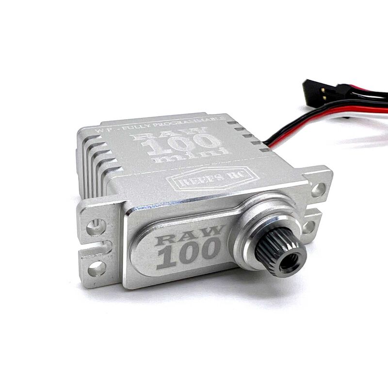 RAW 100 Mini Digital Metal Gear Waterproof Programmable Servo, Silver