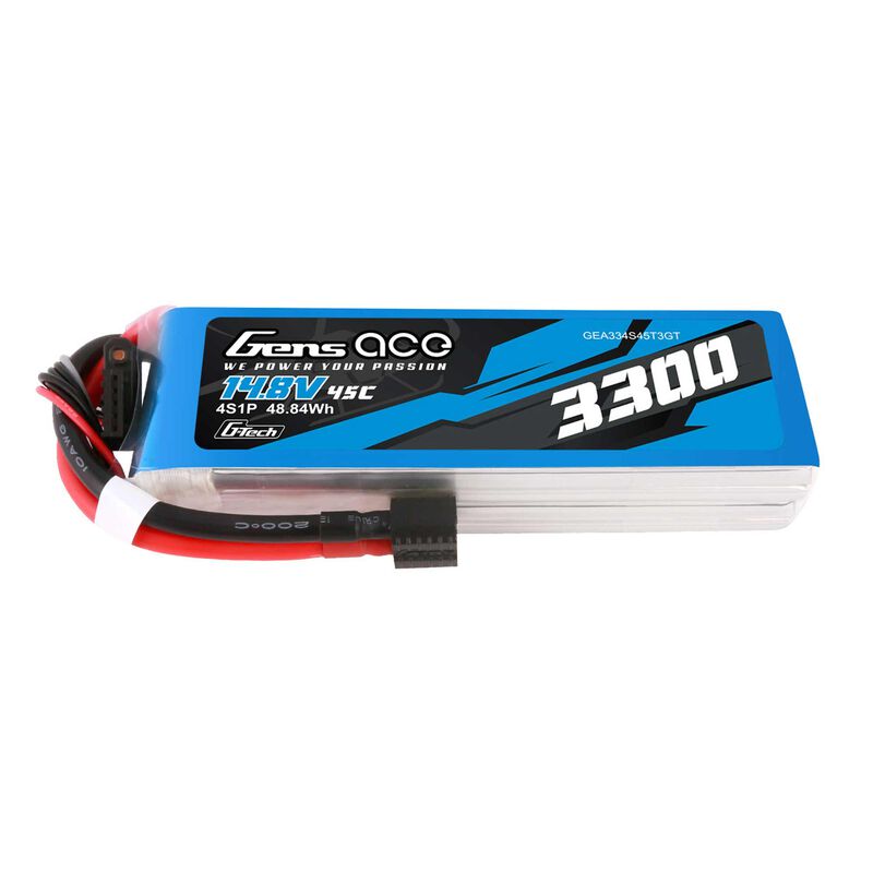 14.8V 3300mAh 4S 45C G-Tech Smart LiPo Battery: EC3/ Deans