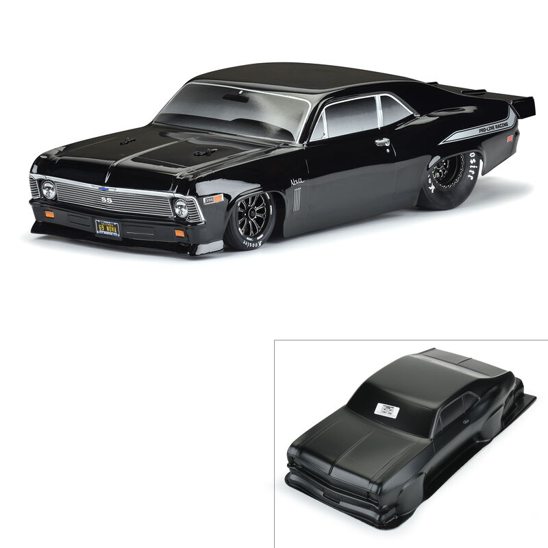 1/10 1969 Chevrolet Nova Tough-Color Black Body: Drag Car