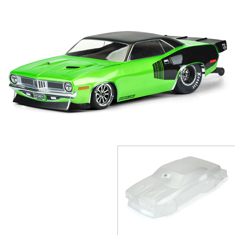 1/10 1972 Plymouth Barracuda Clear Body: Drag Car