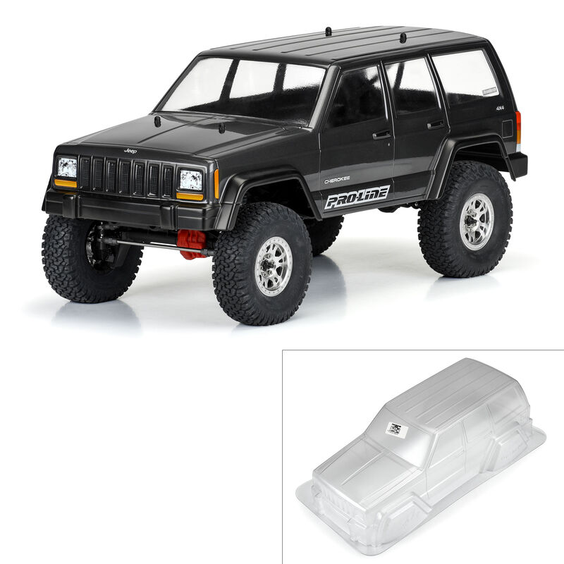 1/10 2001 Jeep Cherokee Clear Body 12.3” (313mm) Wheelbase Crawlers