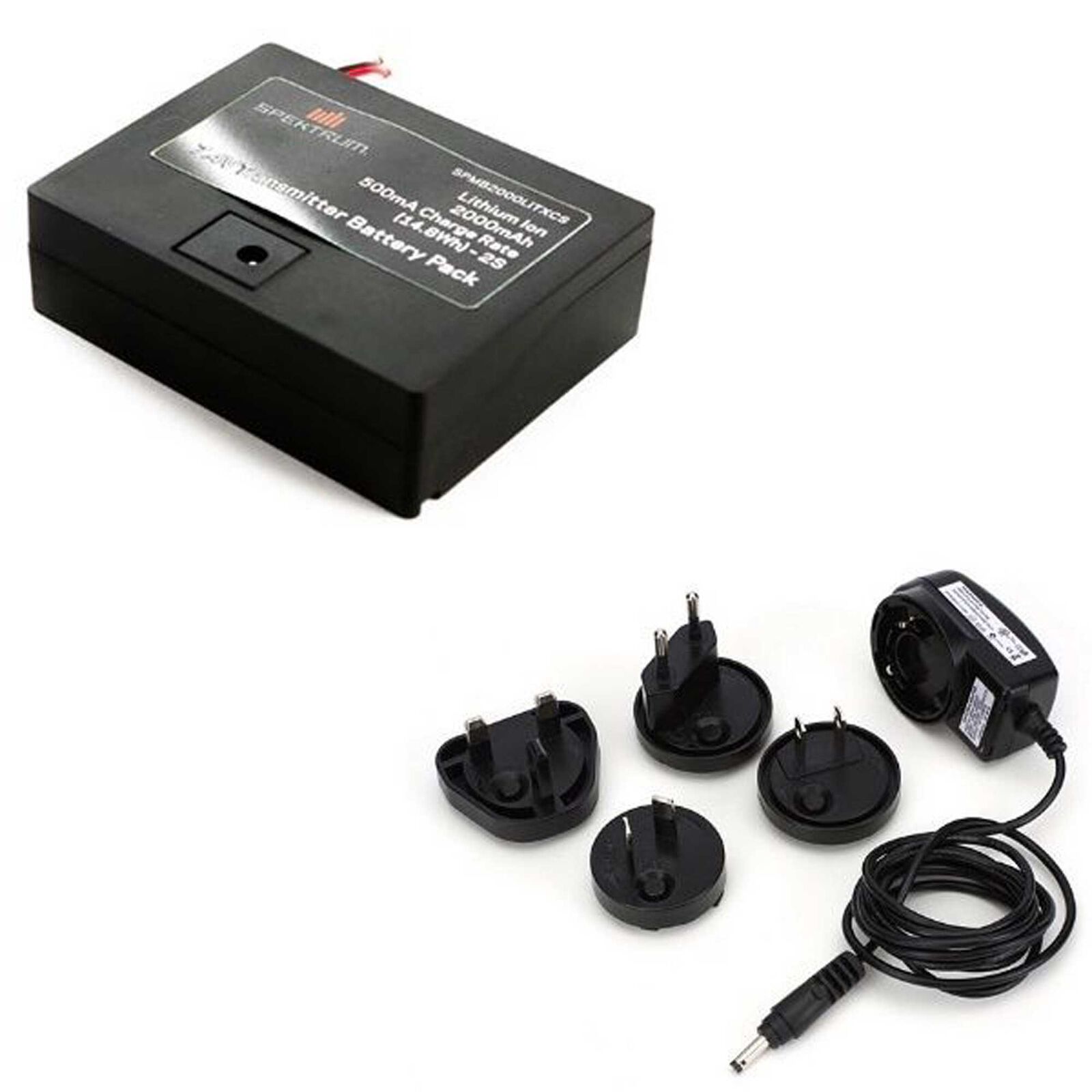 7.4V 2000mAh 2S Li-Ion Transmitter Battery and AC Adapter