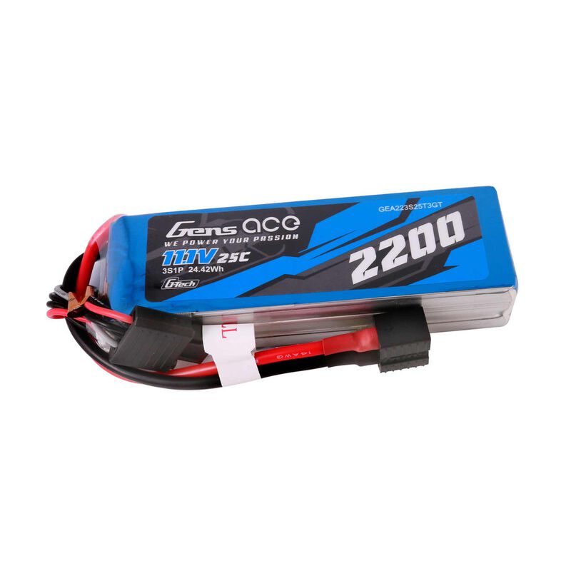 11.1V 2200mAh 3S 25C G-Tech Smart LiPo Battery: EC3/ Deans/ XT60