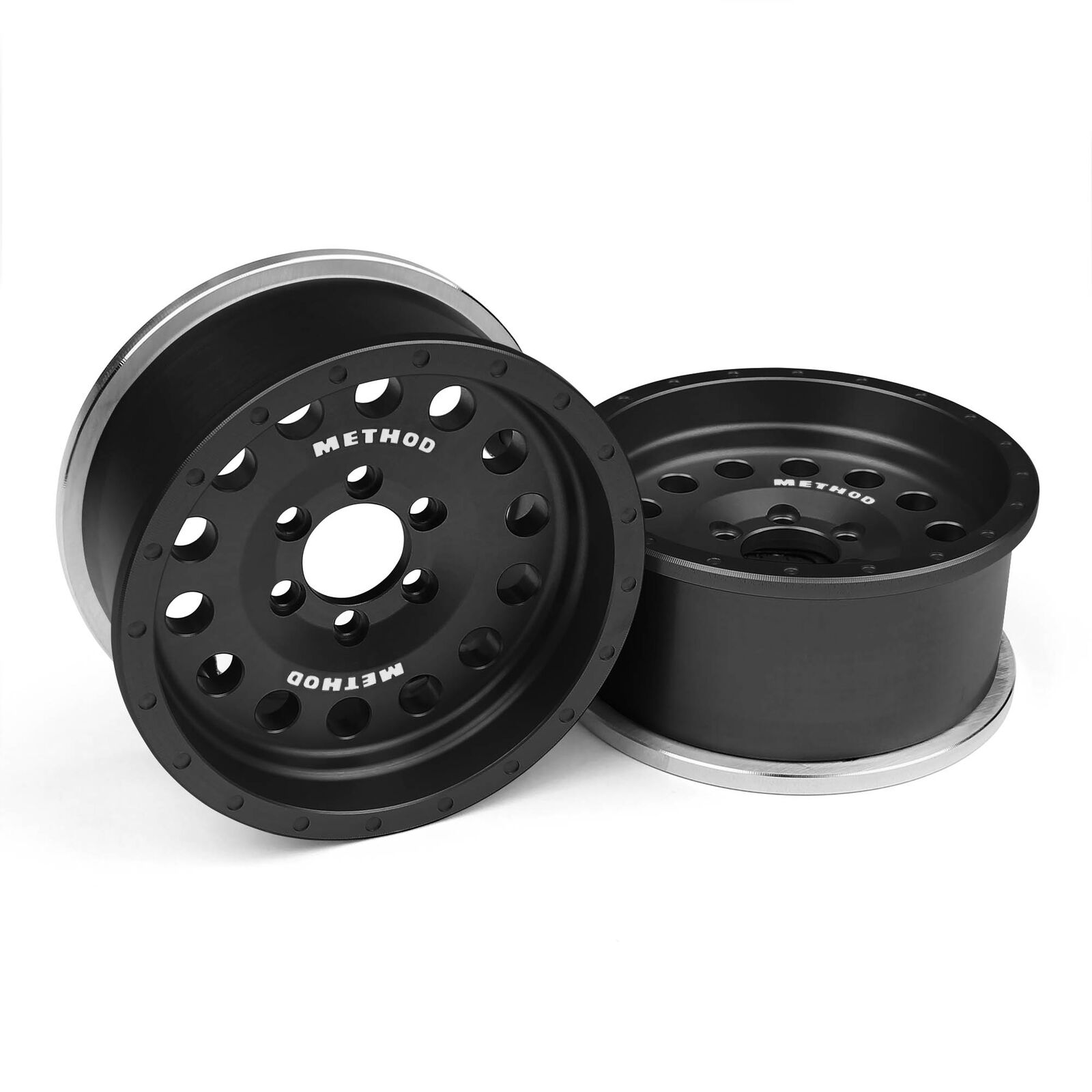 1/10 Incision Method MR307 1.9 Crawler Wheels, 12mm Hex, Black Anodized (2)