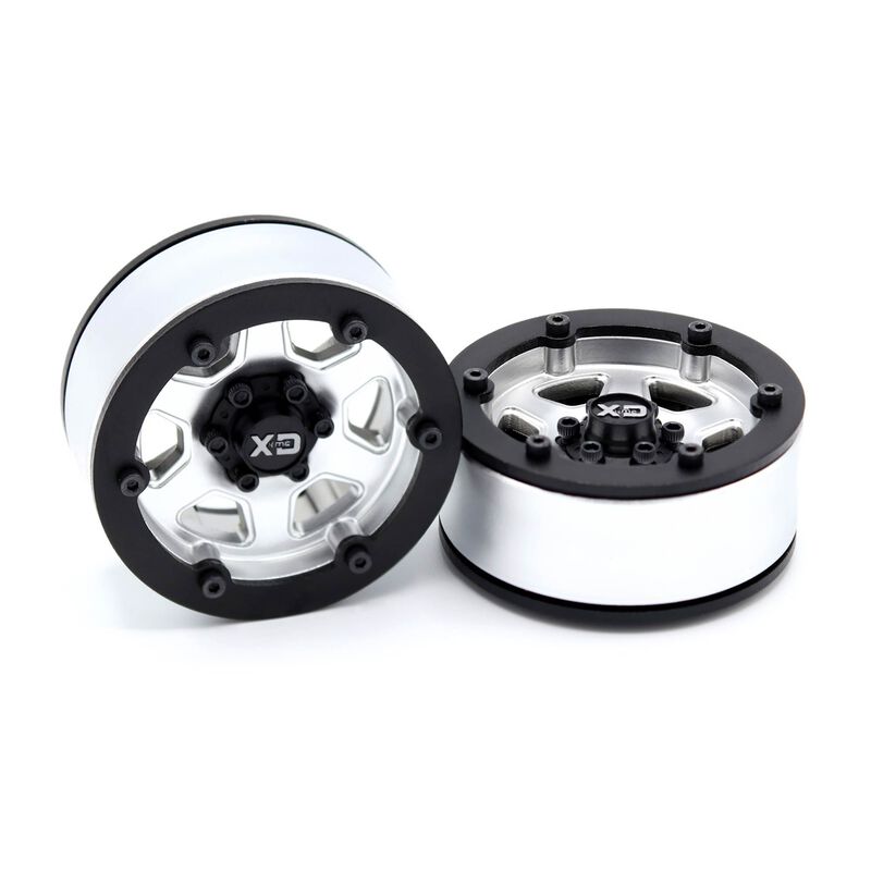 Incision 1.9" KMC KM233 Hex Plastic Wheels, Silver