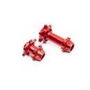 Aluminum Hub Set, Machined, Red: Promoto-MX