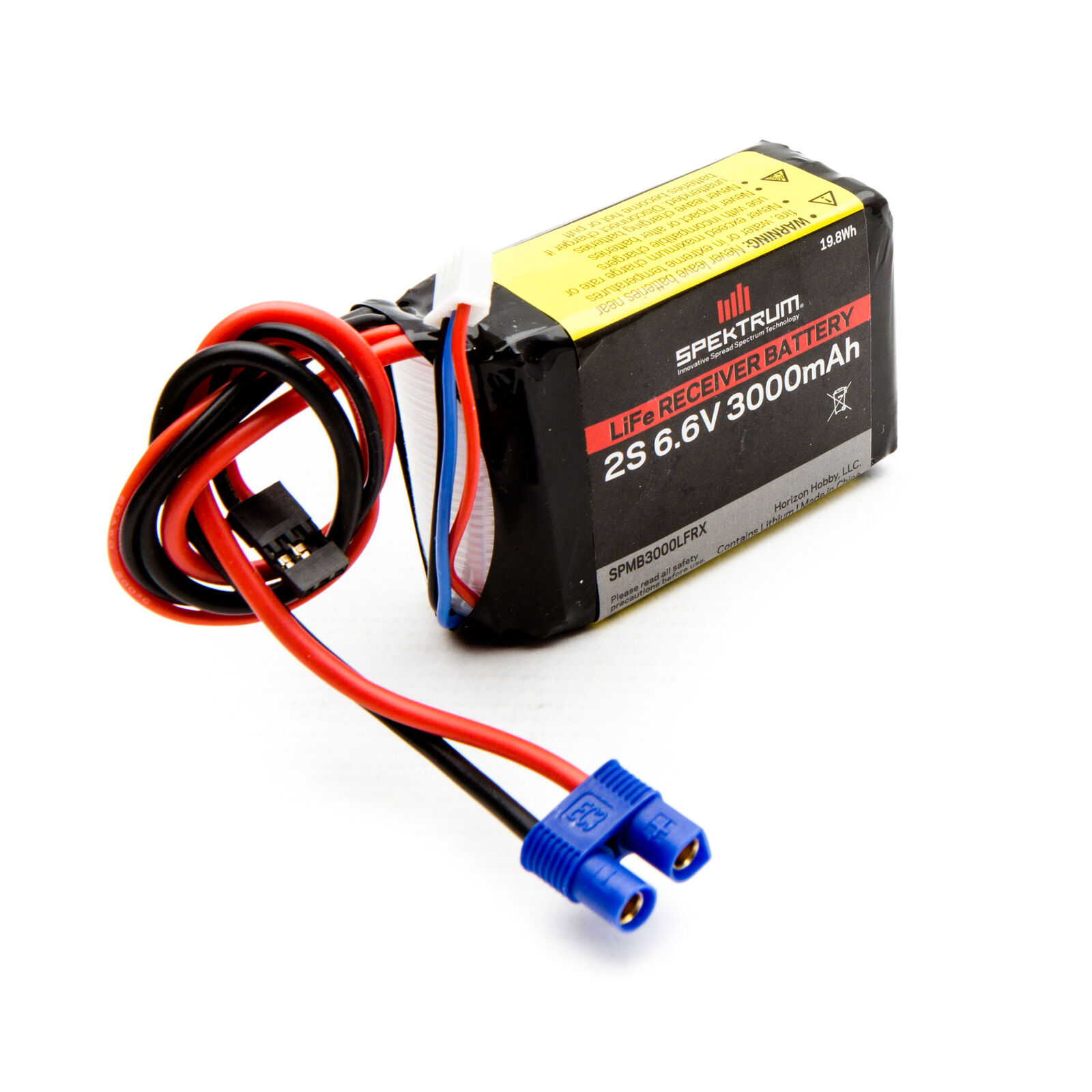 6.6V 3000mAh 2S LiFe Receiver Battery: Universal Receiver, EC3