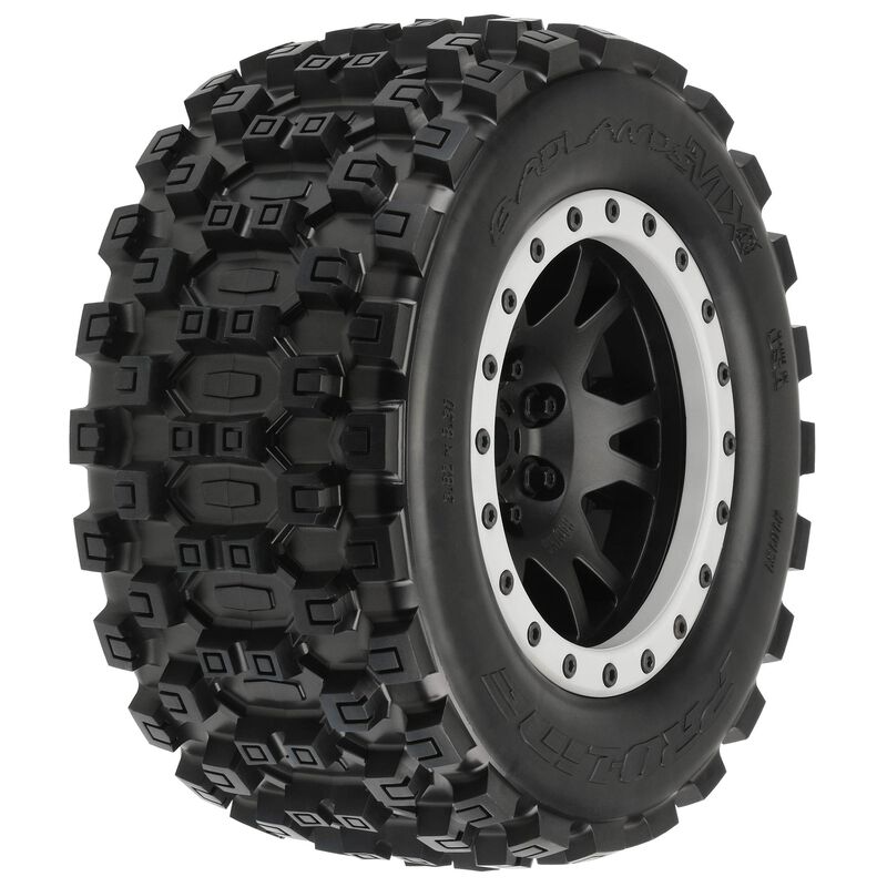 1/5 Badlands MX43 Pro-Loc F/R X-MAXX MTD 24mm Blk/Gry Impulse (2)