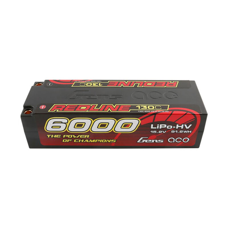 15.2V 6000mAh 4S 130C Hardcase LiHV Battery: 5mm Bullet
