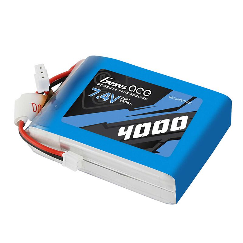 7.4V 4000mAh 2S Transmitter LiPo Battery: JST-EHR (DX9, DX8, DX7S, DX7)