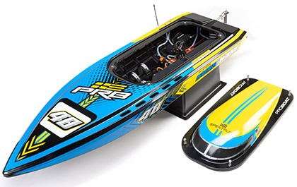 Withstand big jumps and rough waters with the thick and durable ABS hull on the Pro Boat Super Sonicwake 48 inch