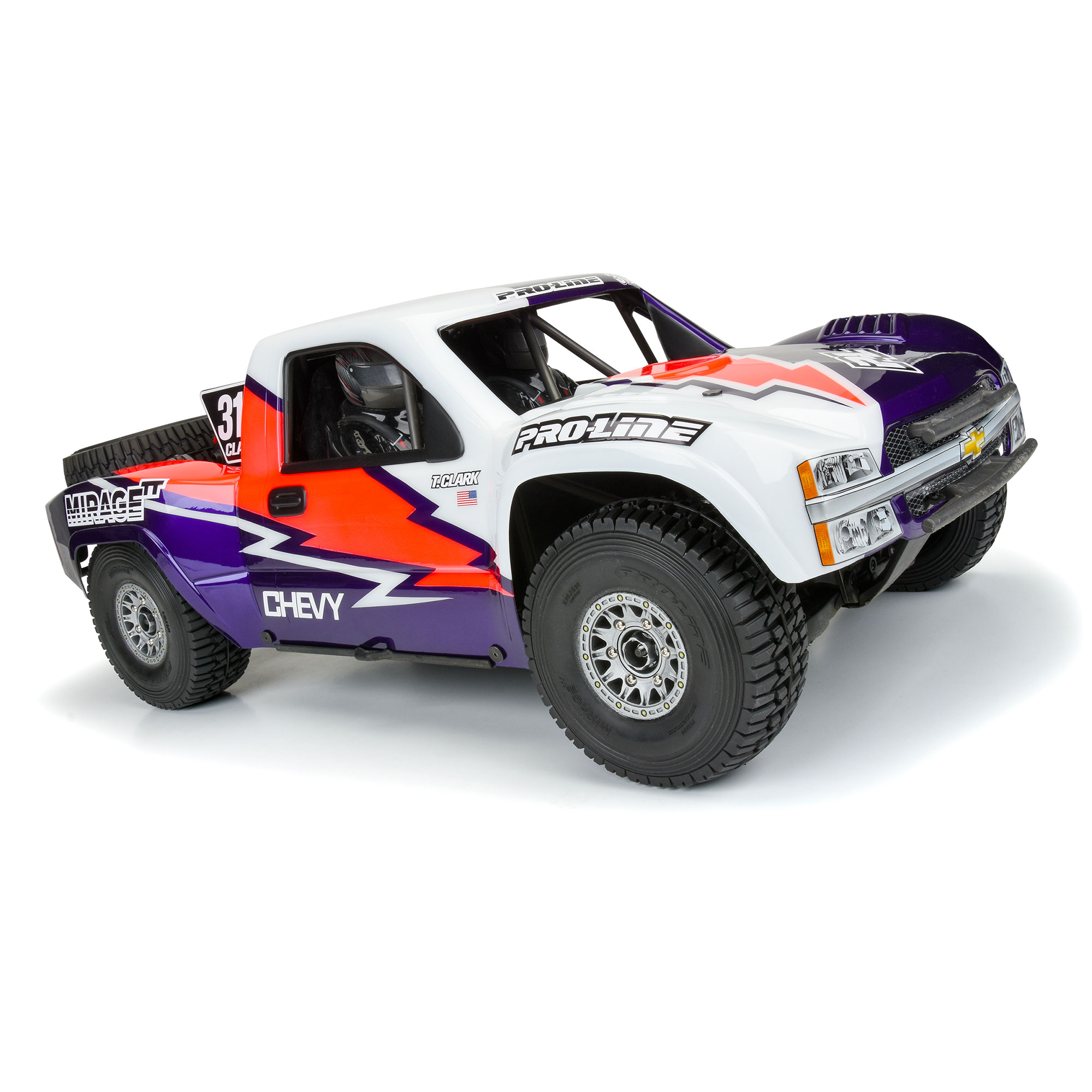 1/7 Pre-Cut 2007 Chevy Silverado Clear Body: Unlimited Desert Racer