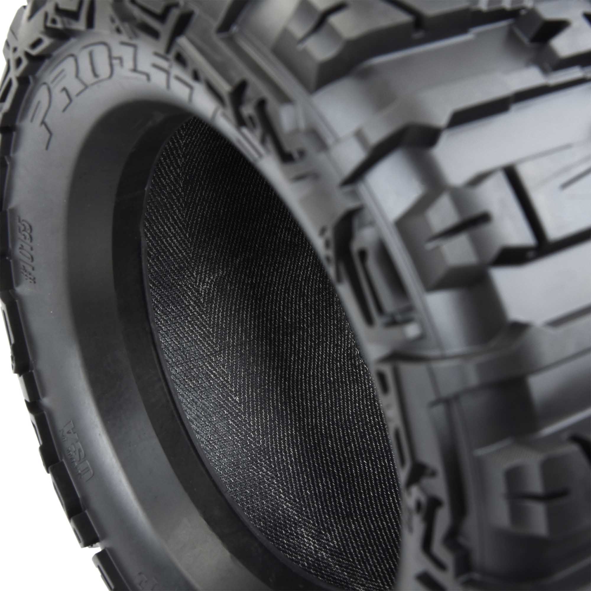 1/8 Trencher HP BELTED F/R 3.8" MT Tires Mounted 17mm Black Raid (2)