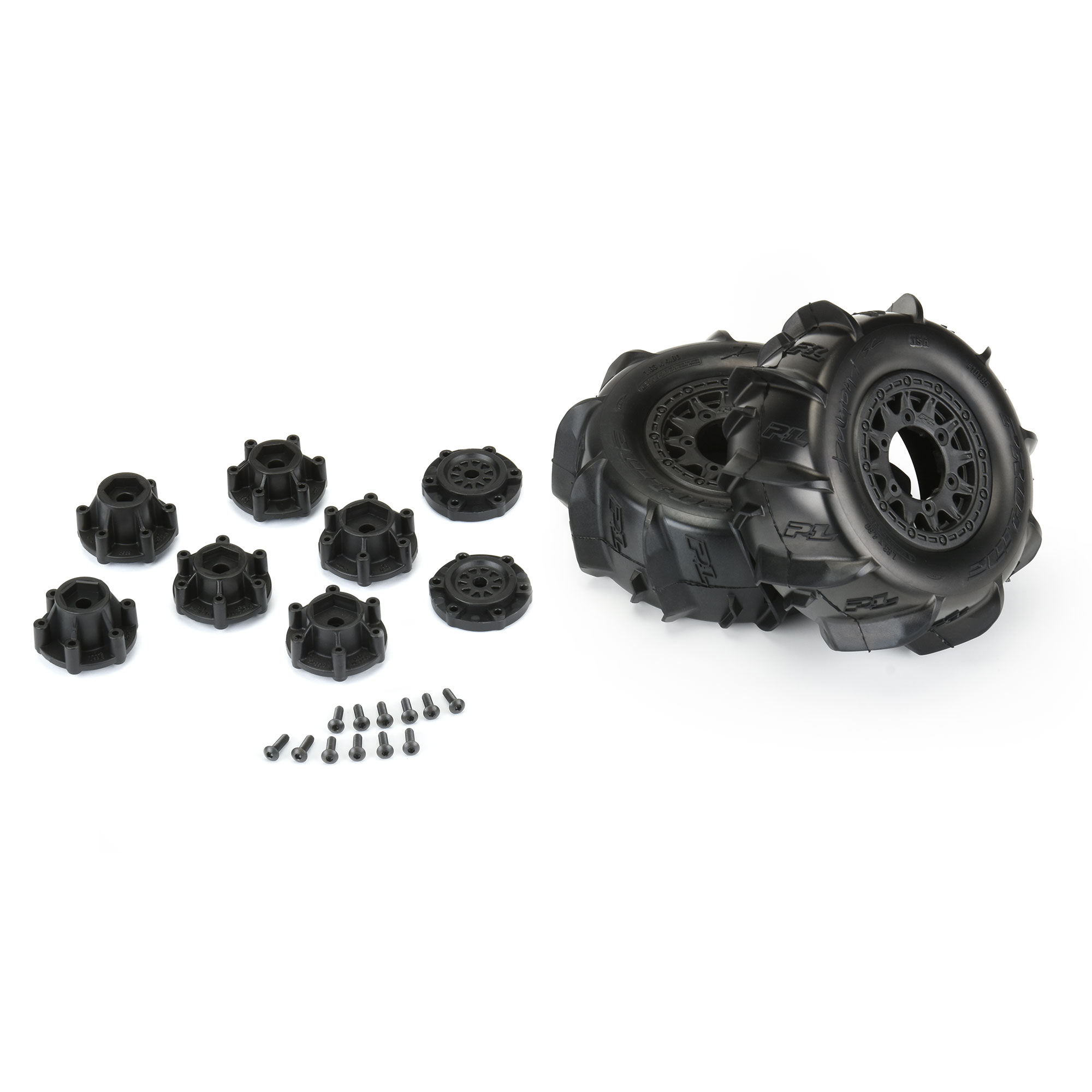 1/10 Dumont Front/Rear 2.2"/3.0" SC Mounted 12mm Black Raid (2)